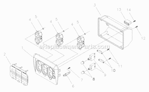 Control_Panel Diagram and Parts List for 030332-0  Briggs and Stratton Generator